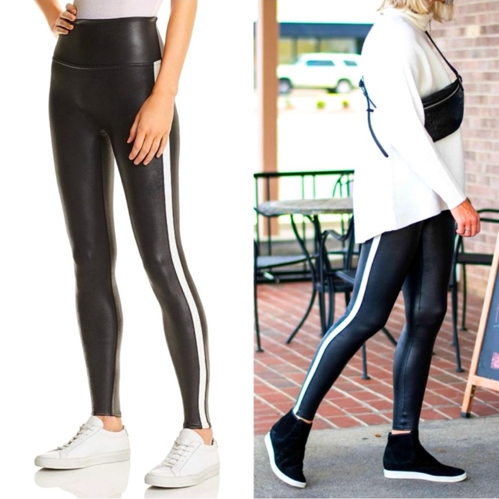 Spanx Tuxedo Stripe Moto Legging